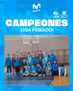 El equipo Ciudad de Móstoles Estudiantes Amás Tigres campeón de la Liga Femaddi
