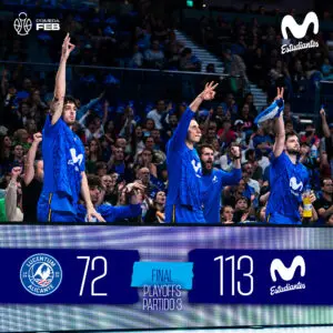 Partido 3 playoffs Primera FEB: 3-0 y directos a la Final Four (72-113)
