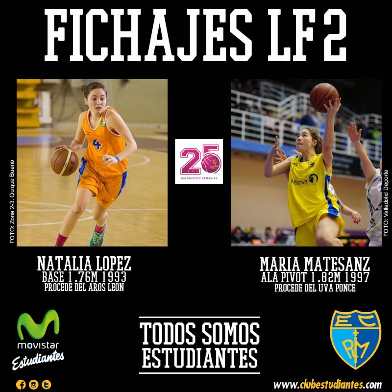 Dos refuerzos castellano leoneses para LF2: Natalia López y María Matesanz