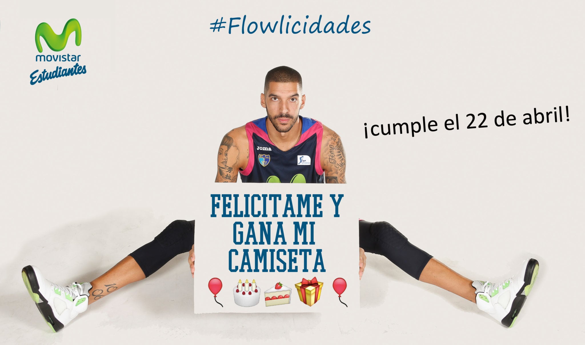 El viernes 22 es el cumpleaños de Nacho Martín… felicítale y podrás ganar su camiseta y venir al derbi contra Fuenla con el concurso #Flowlicidades