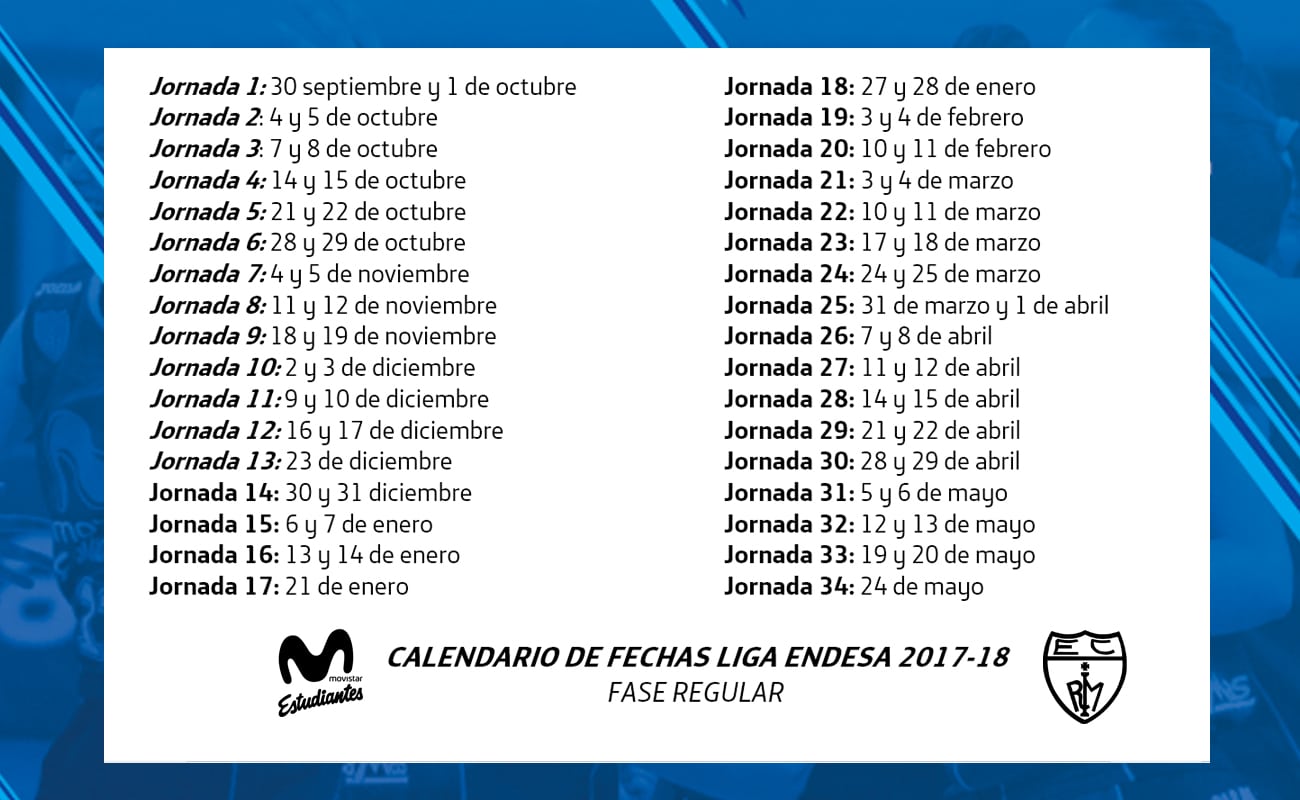 Las fechas de la Liga Endesa 2017-18