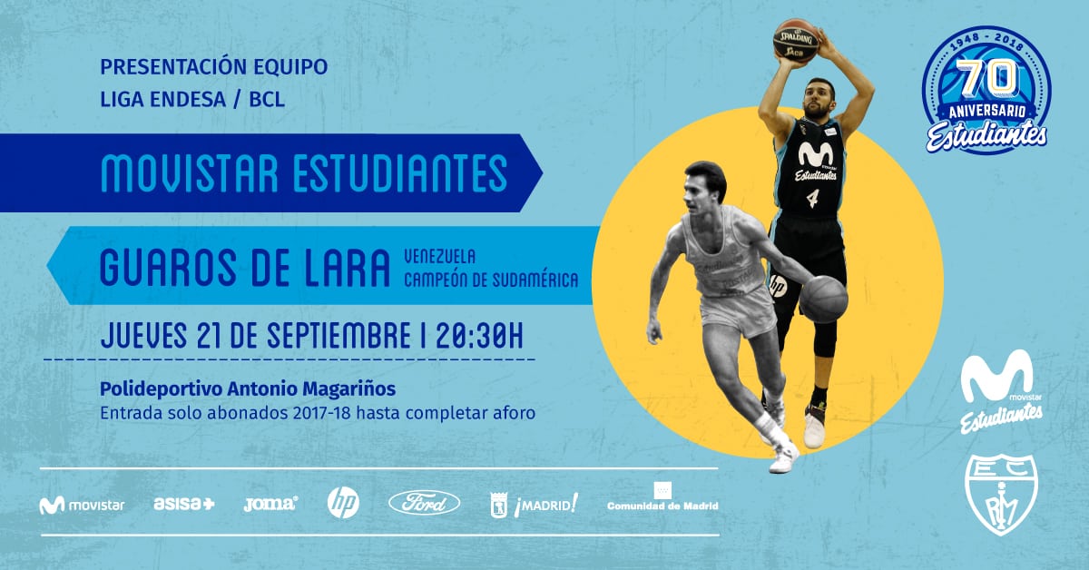 Presentación en el Magariños: vs Guaros de Lara, jueves 21 (20:30h)