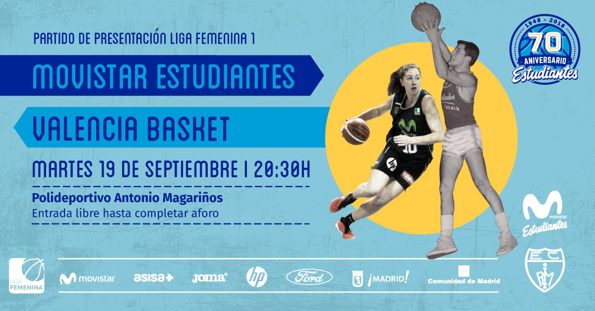 Presentación Liga Femenina: Las Women in Black, al completo vs Valencia Basket (martes 19, 20:30h. Entrada libre)