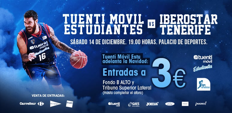 Tuenti Móvil Estudiantes se adelanta a la Navidad: el partido contra Iberostar Tenerife por ¡¡¡3 euros!!!