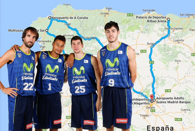 La «gira por el norte» de Movistar Estudiantes: 2000 kilómetros para jugar el viernes en Bilbao y el domingo en Santiago
