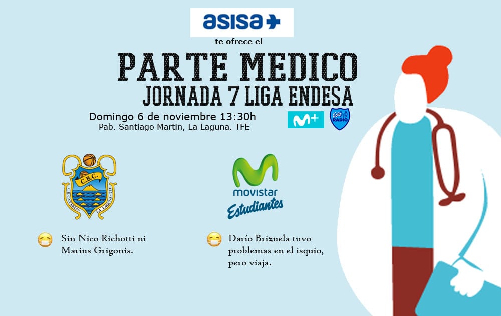 Asisa ofrece el parte médico del Iberostar Tenerife-  Movistar Estudiantes