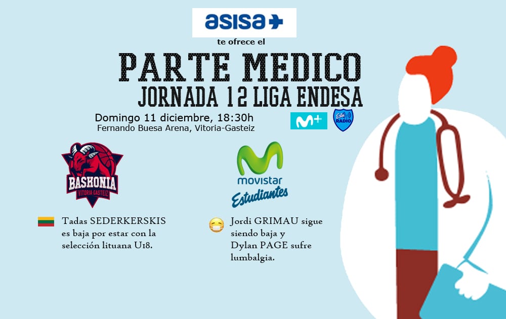 Asisa ofrece el partido médico del Baskonia- Movistar Estudiantes