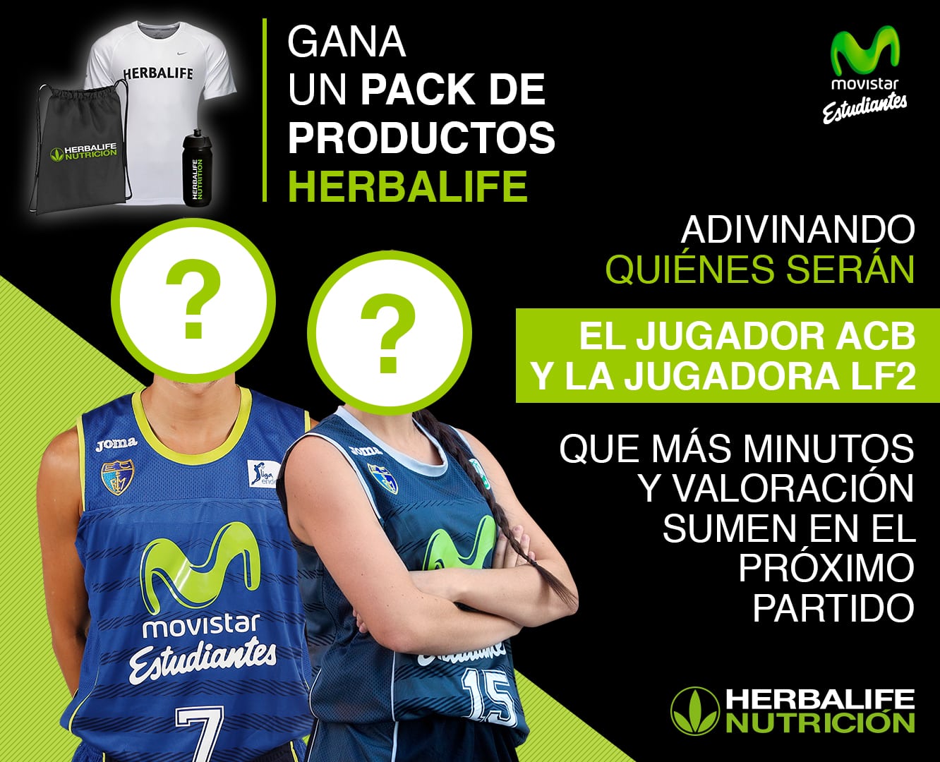 Adivina quiénes serán los Jugadores Herbalife en Liga Endesa y Liga Femenina 2 ¡en juego un pack de productos Herbalife!