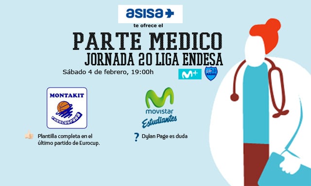Asisa ofrece el parte médico del Montakit Fuenlabrada- Movistar Estudiantes