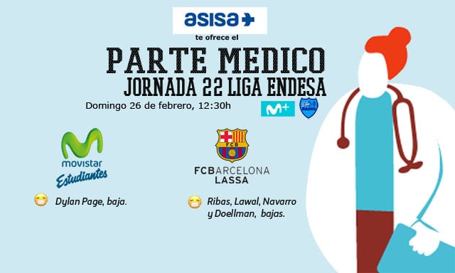 Asisa ofrece el parte médico del Movistar Estudiantes- FC Barcelona Lassa