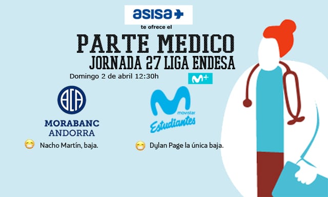 Asisa ofrece el parte médico del MoraBanc Andorra- Movistar Estudiantes