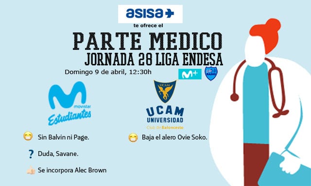 Asisa ofrece el parte médico del Movistar Estudiantes- UCAM Murcia