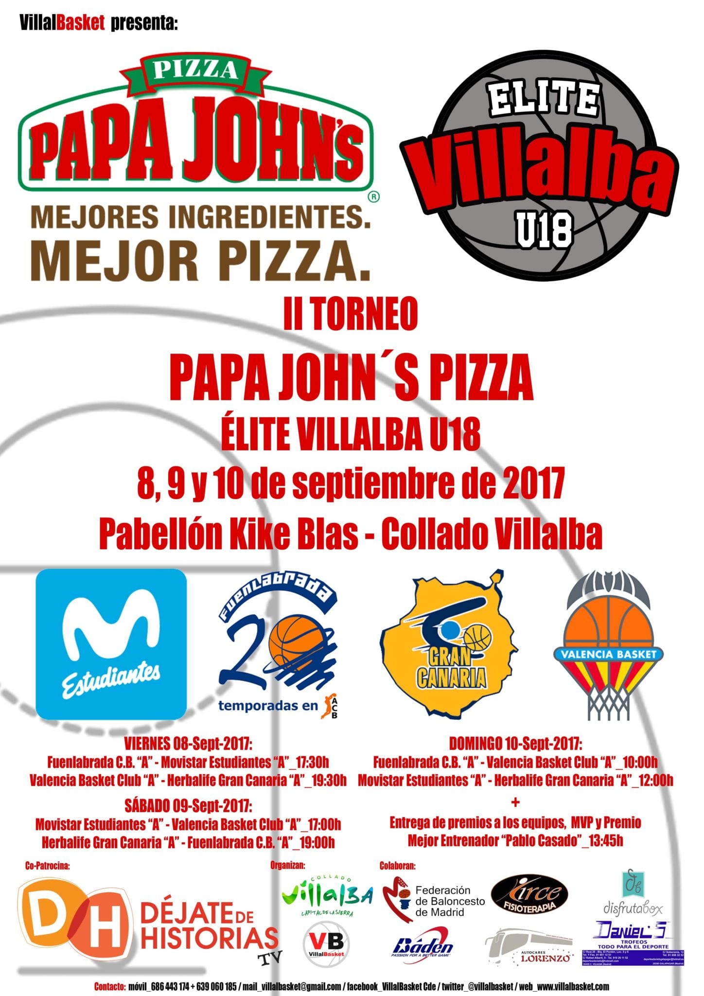 Prueba de fuego para los junior: Torneo Papa John’s Pizza Elite Villalba