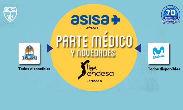 Asisa ofrece el parte médico y novedades del San Pablo Burgos- Movistar Estudiantes