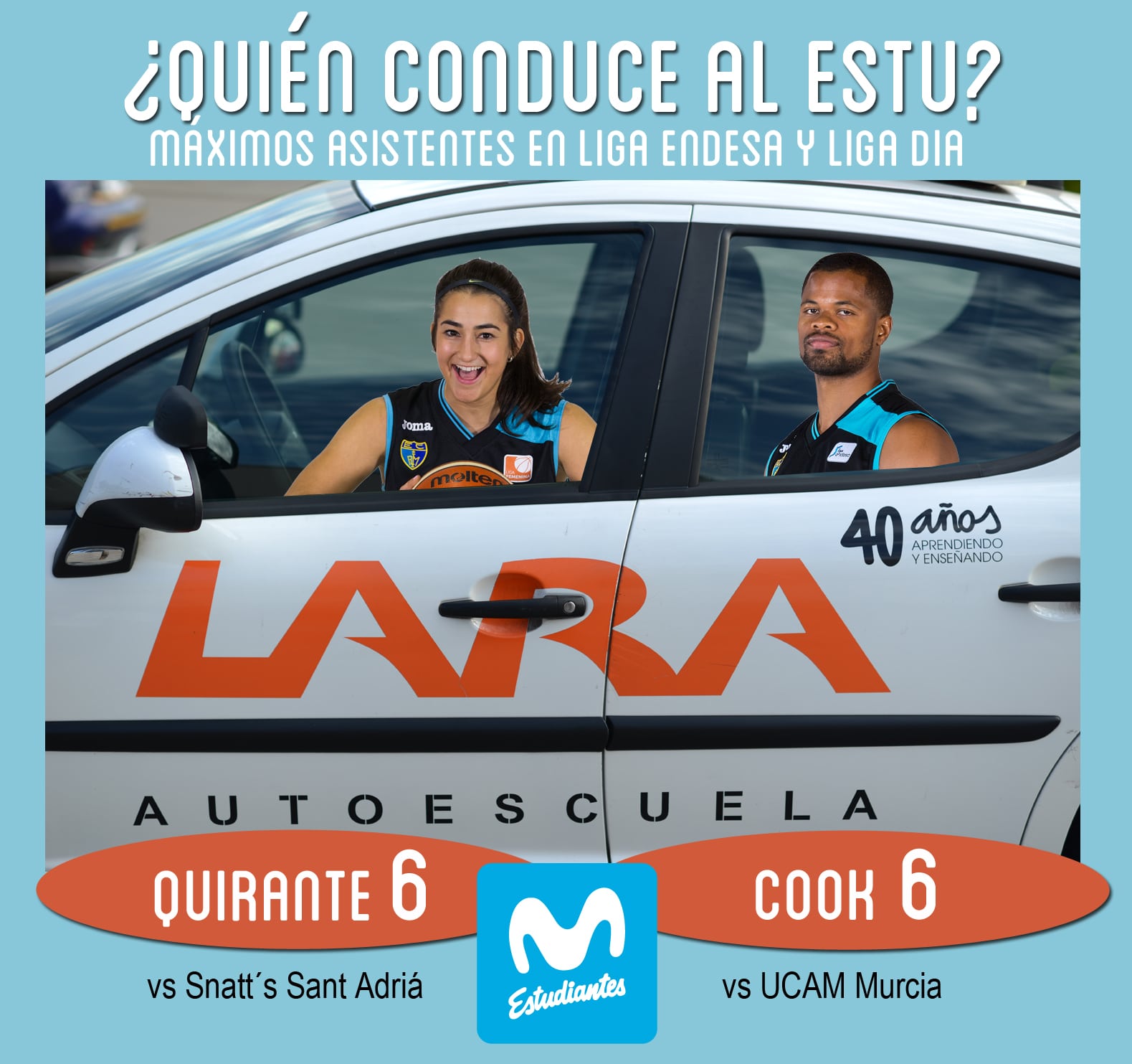 Conductores Autoescuela Lara: Cook y Quirante, los máximos asistentes
