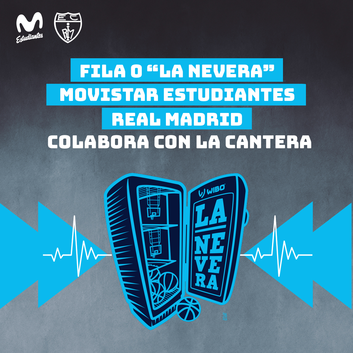 Fila 0 «La Nevera» para el derbi. Colabora con la cantera de Movistar Estudiantes y llévate una camiseta exclusiva