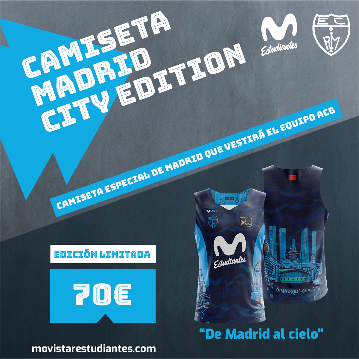 Camiseta edición Madrid ¡azul marino!