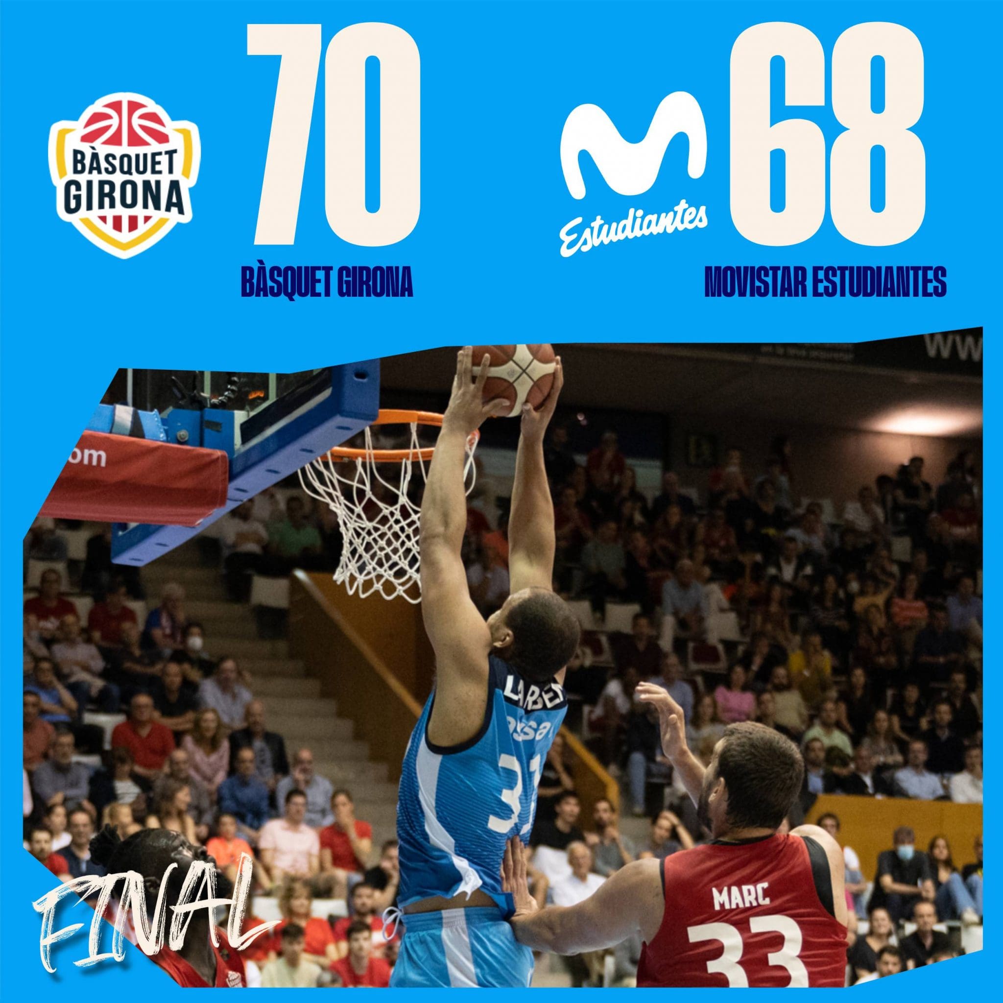 LEB: derrota en Girona, seremos segundos (70-68)