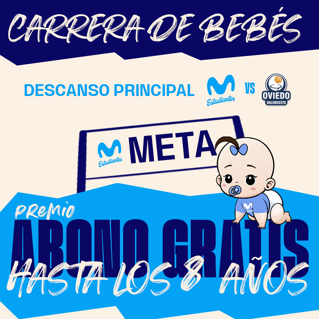 Carrera de bebés en el Movistar Estudiantes – Alimerka Oviedo