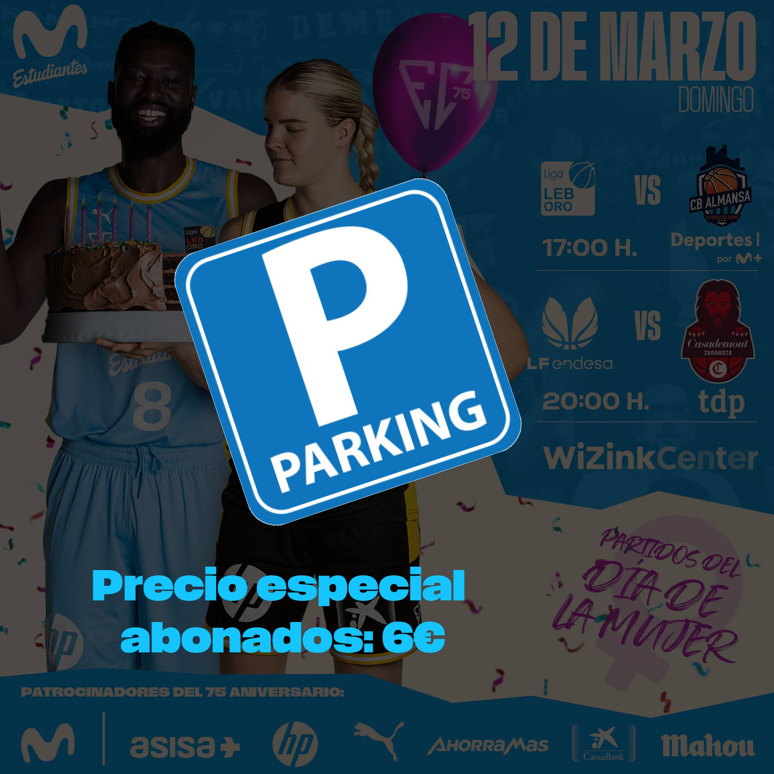 Parking WiZink Center: precio especial 6€ para la jornada doble del 12 de marzo