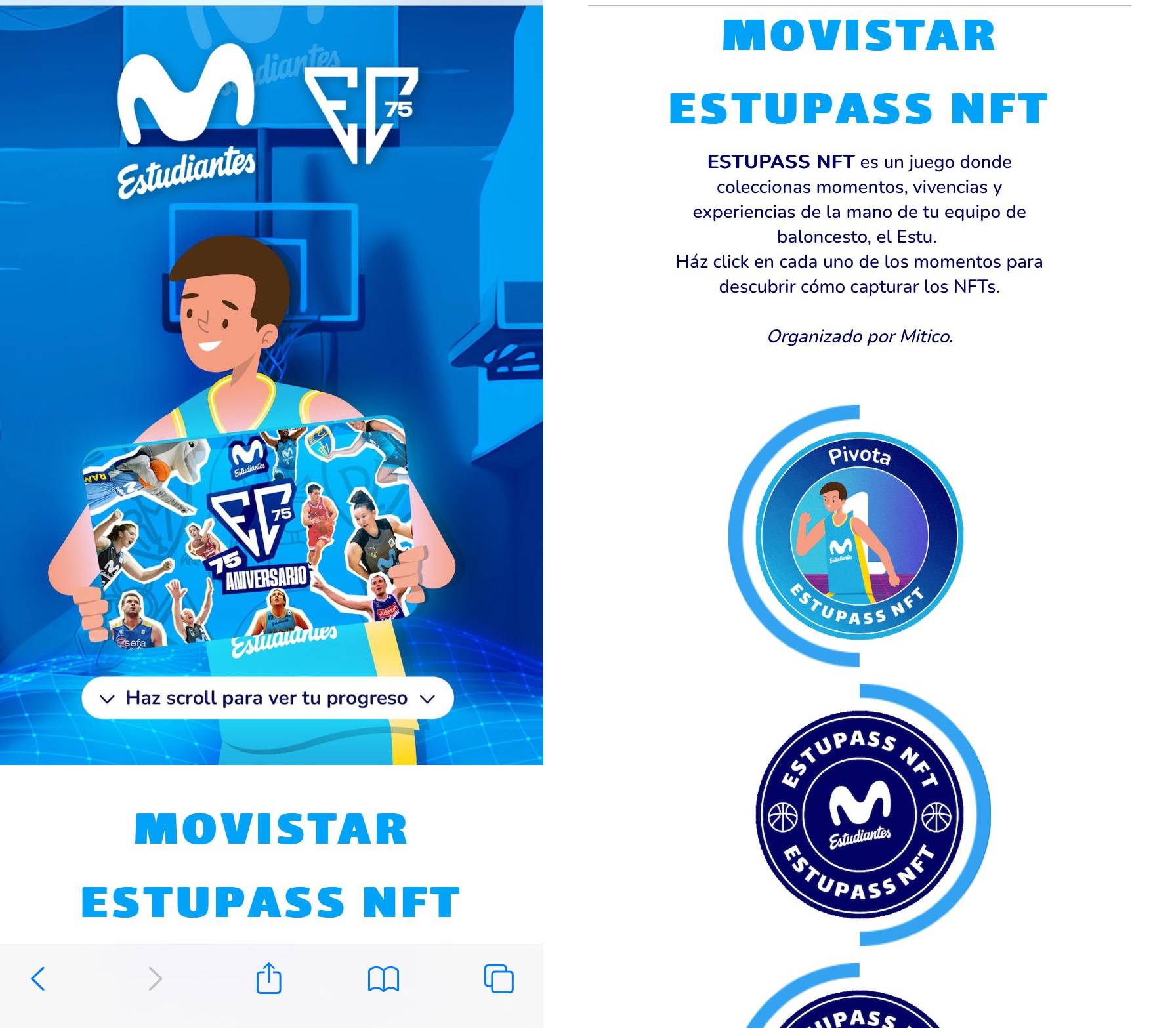 Completa la serie con tu tarjeta ESTUPASS NFT en el próximo partido de Movistar Estudiantes