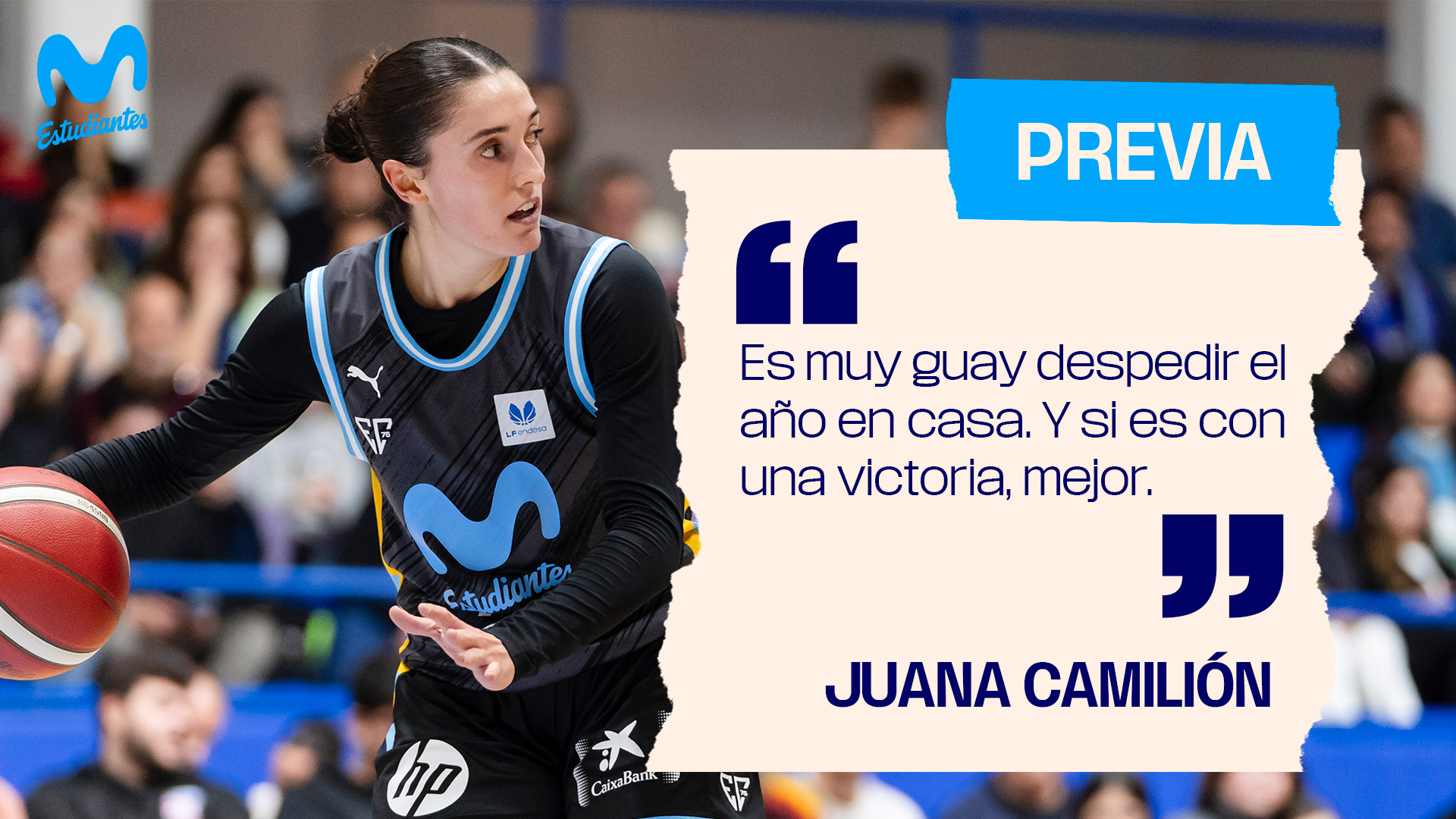 Juana Camilión: «Es muy guay acabar el año en casa, y si es con una victoria, mejor.»