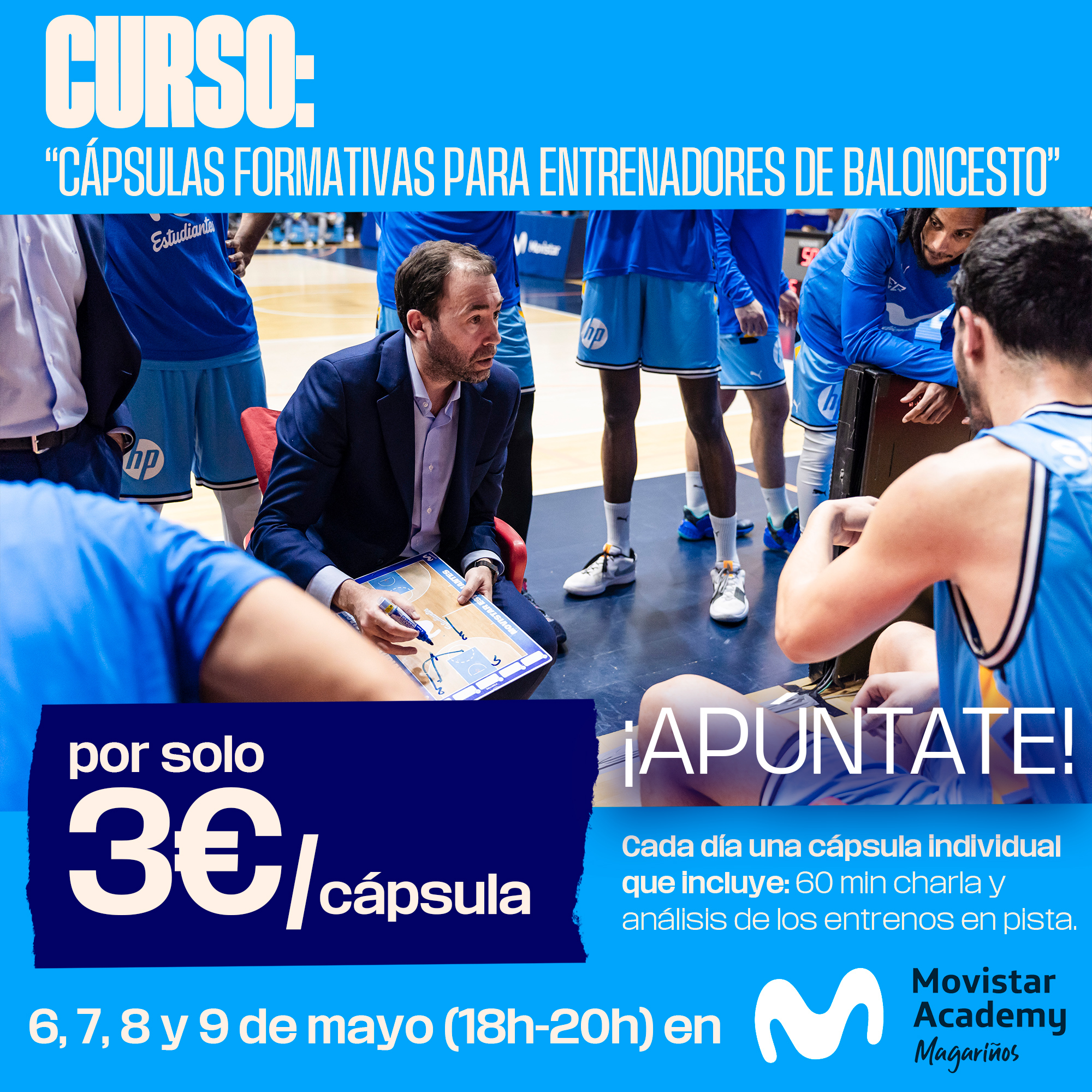 Curso «Cápsulas formativas para entrenadores de baloncesto» por solo 3 euros la cápsula