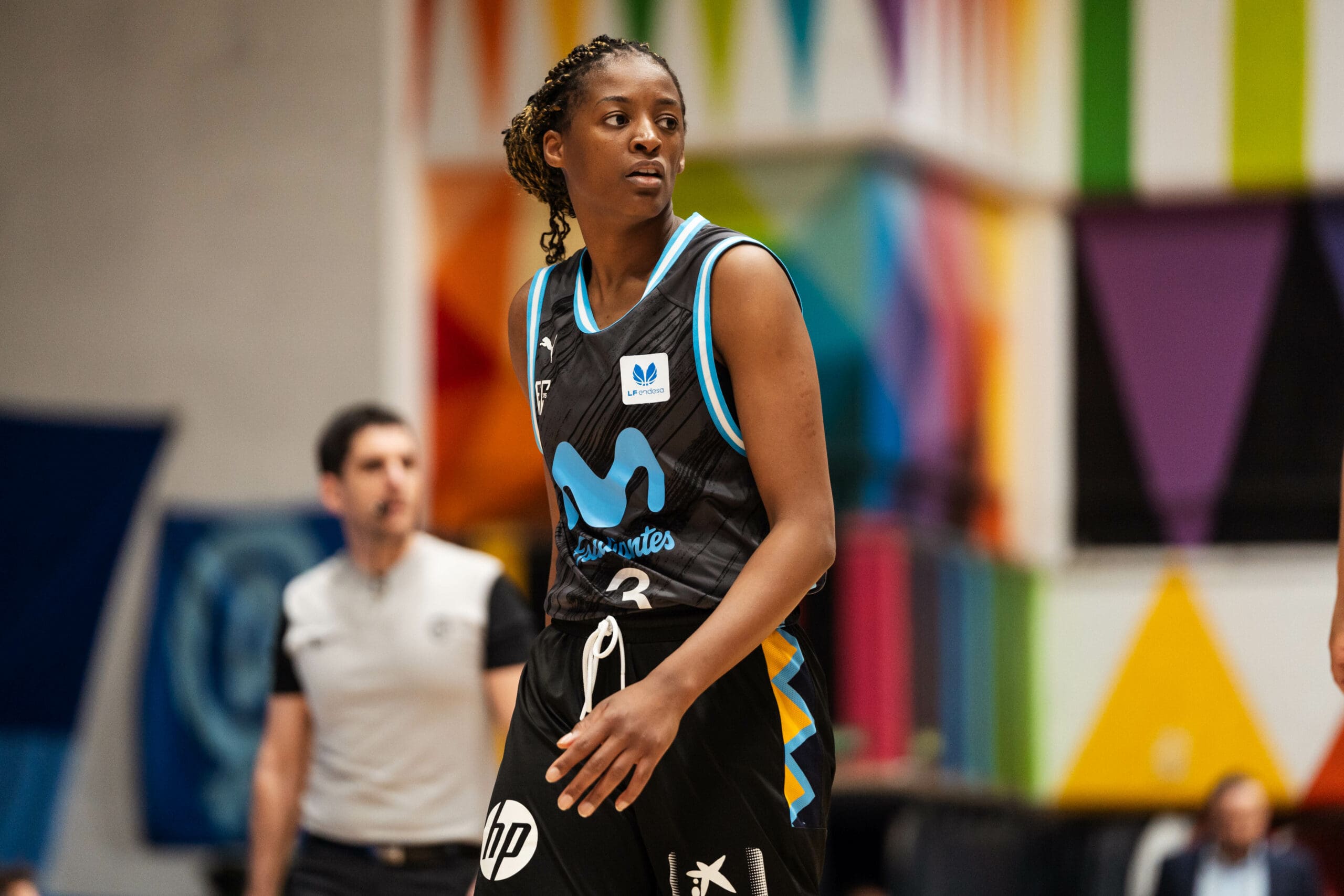 Stephanie Mawuli, en el training camp de New York Liberty de la WNBA