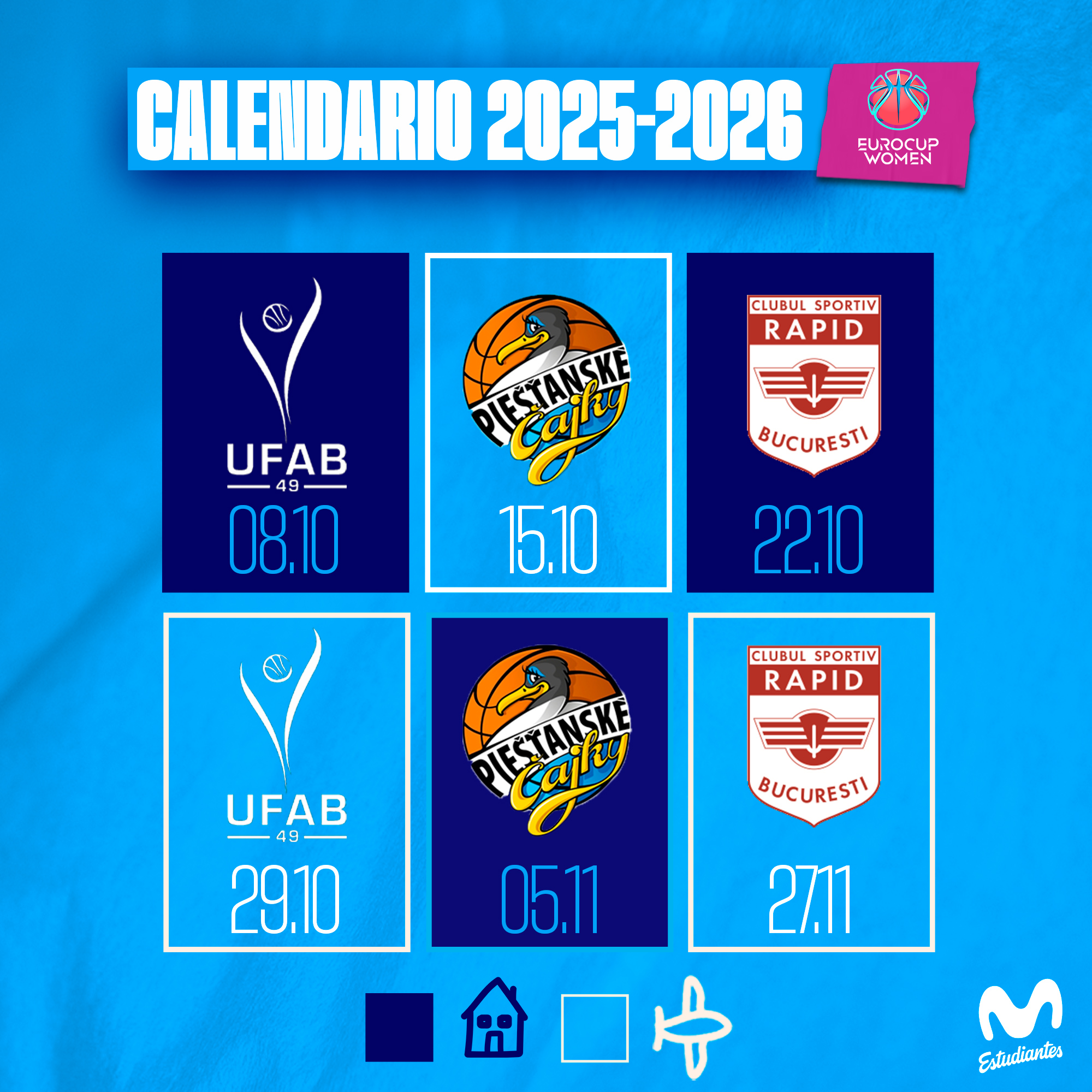 Calendario EuroCup Women 2025-26