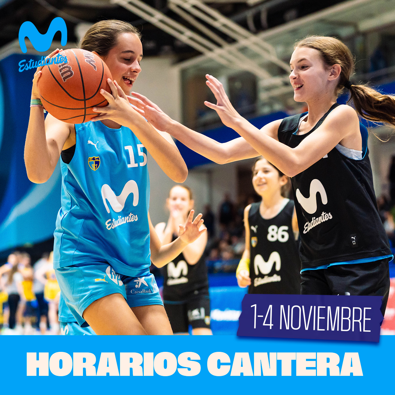 Horarios cantera 1-4 noviembre