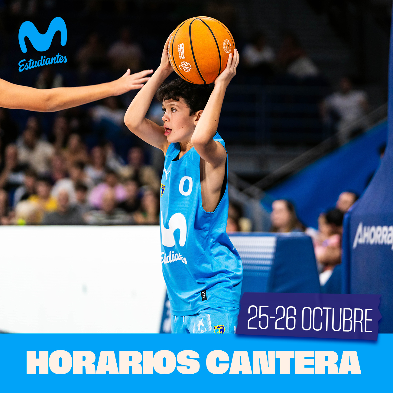 Horarios cantera 25-26 octubre 2025