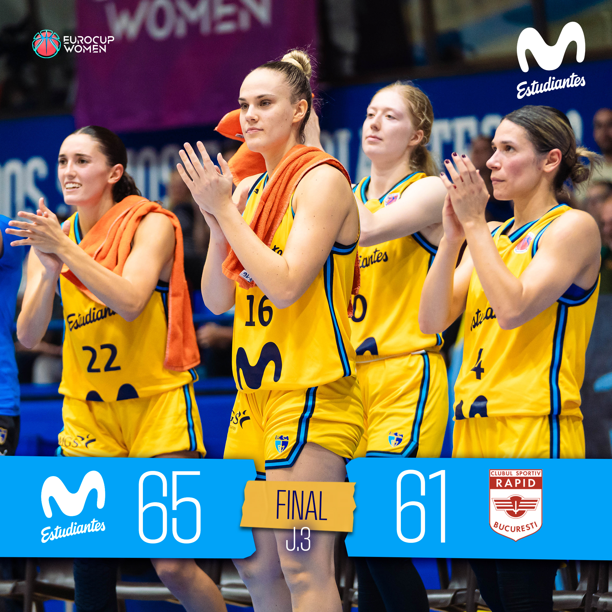 ECW J3: nos llevamos el encuentro en los últimos minutos ¡Importantísima victoria! (65-61)