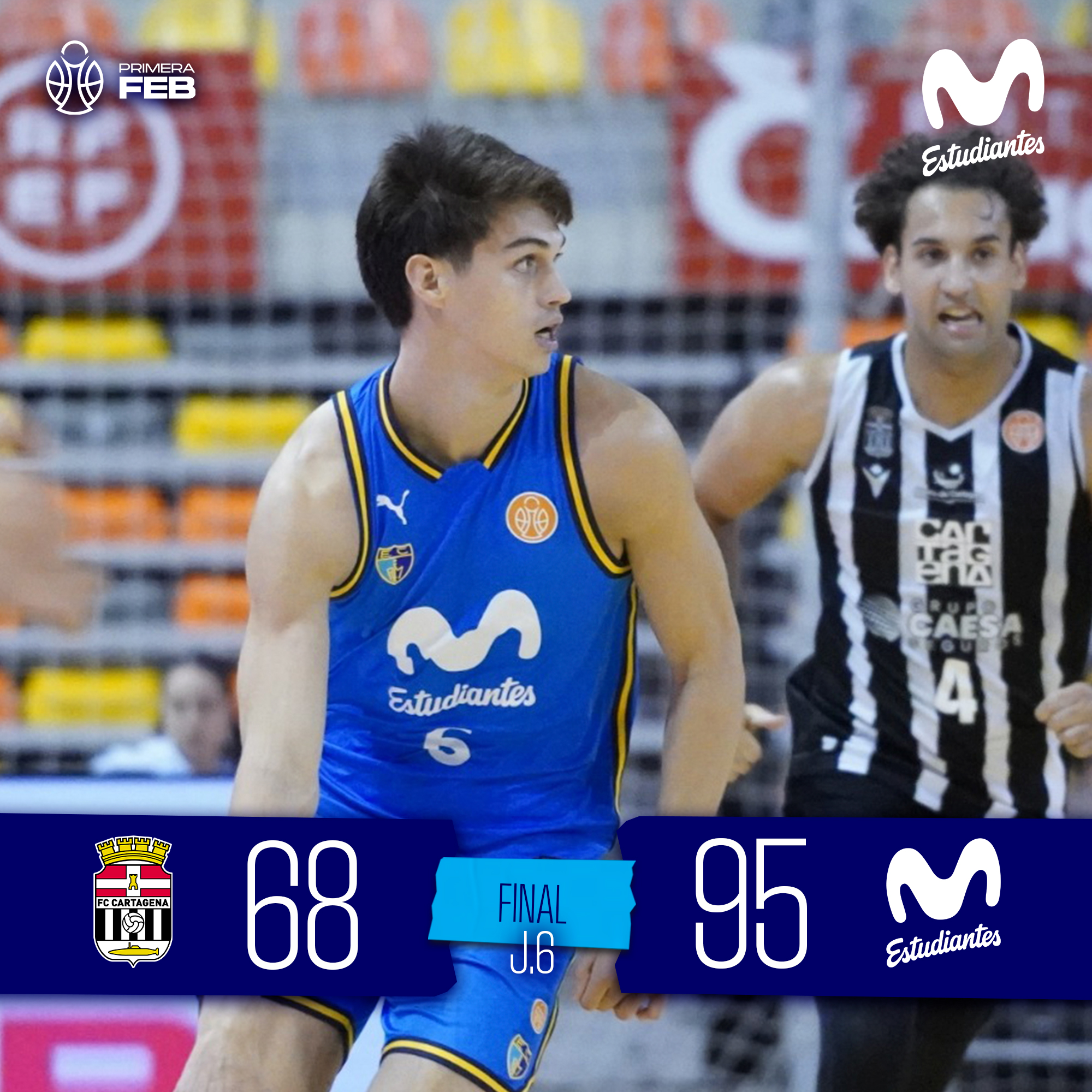 Primera FEB J6: sólida victoria a domicilio (68-95)