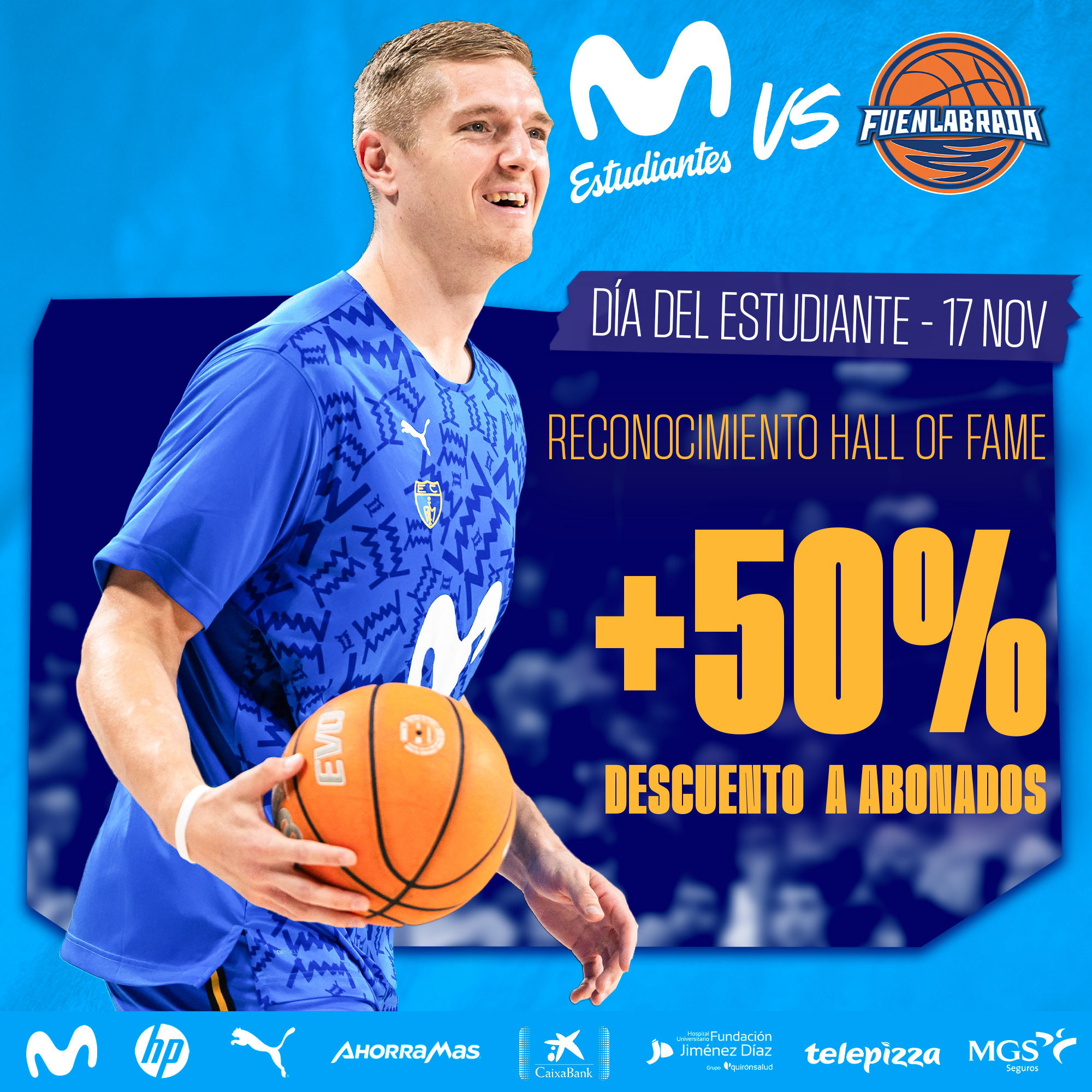 Descuento especial para celebrar juntos en el Día del Estudiante la entrada de Movistar Estudiantes en el Hall of Fame