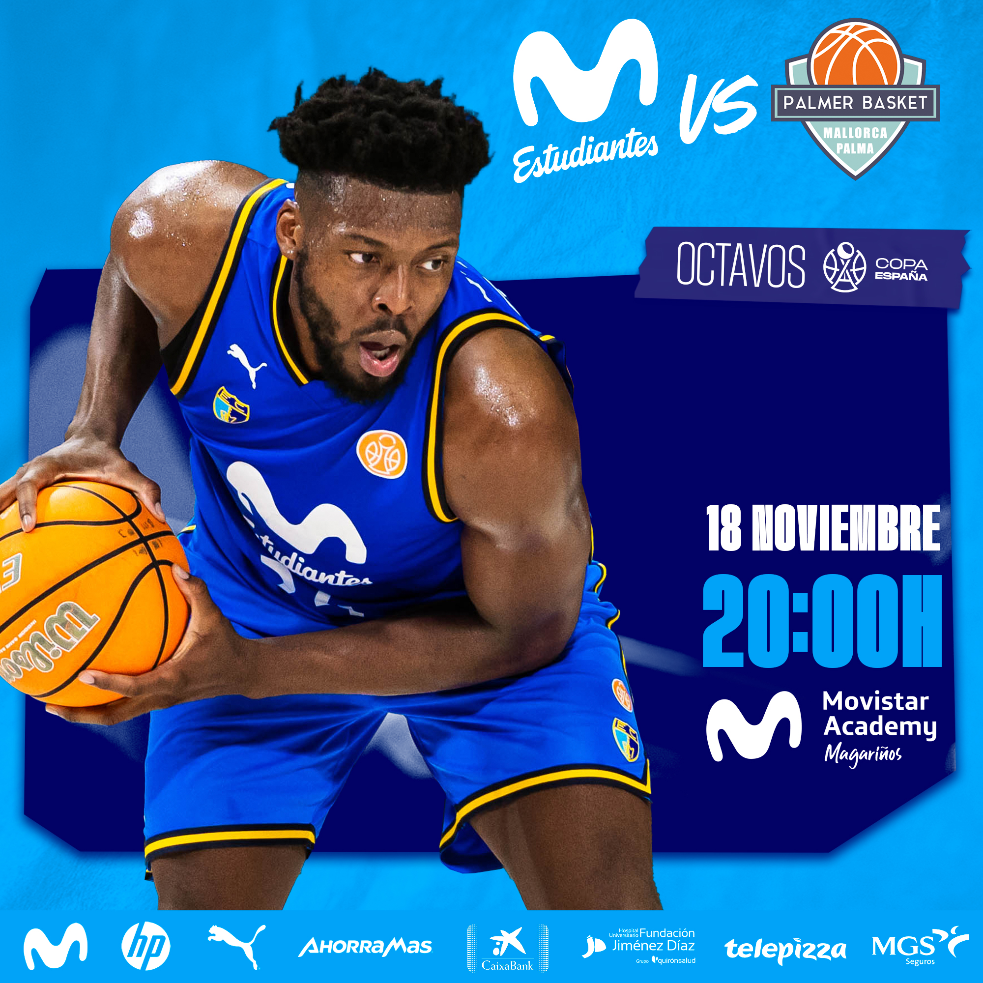 Copa de España: octavos de final en Movistar Academy Magariños (18 noviembre, 20:00h)
