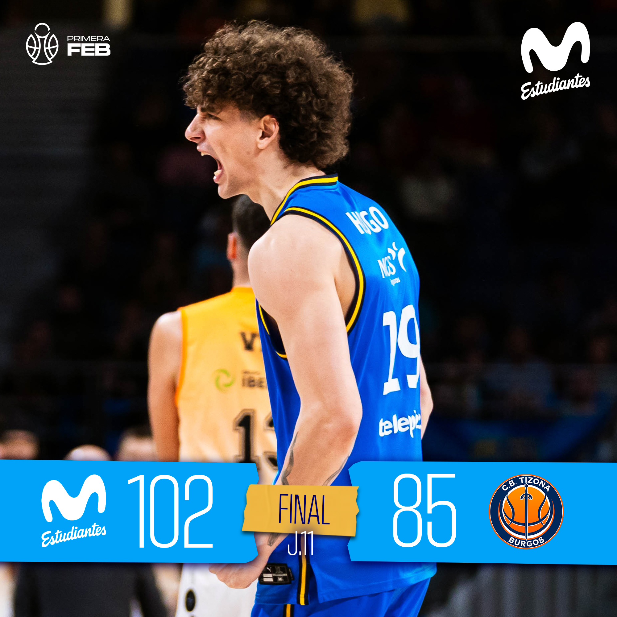 Primera FEB J11: sumamos otra victoria en casa (102-85)