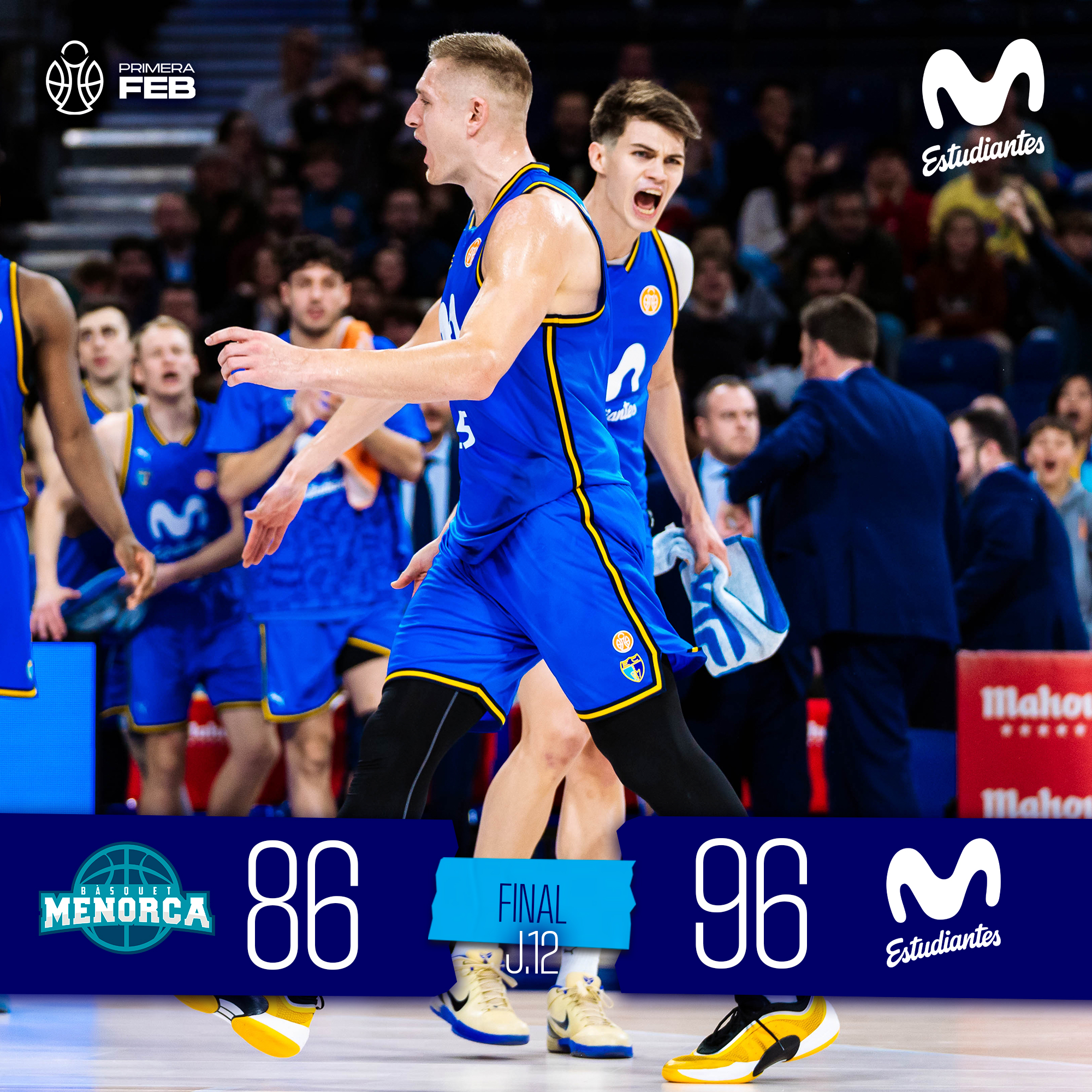 Primera FEB J12: nos llevamos la victoria en Menorca (86-96)