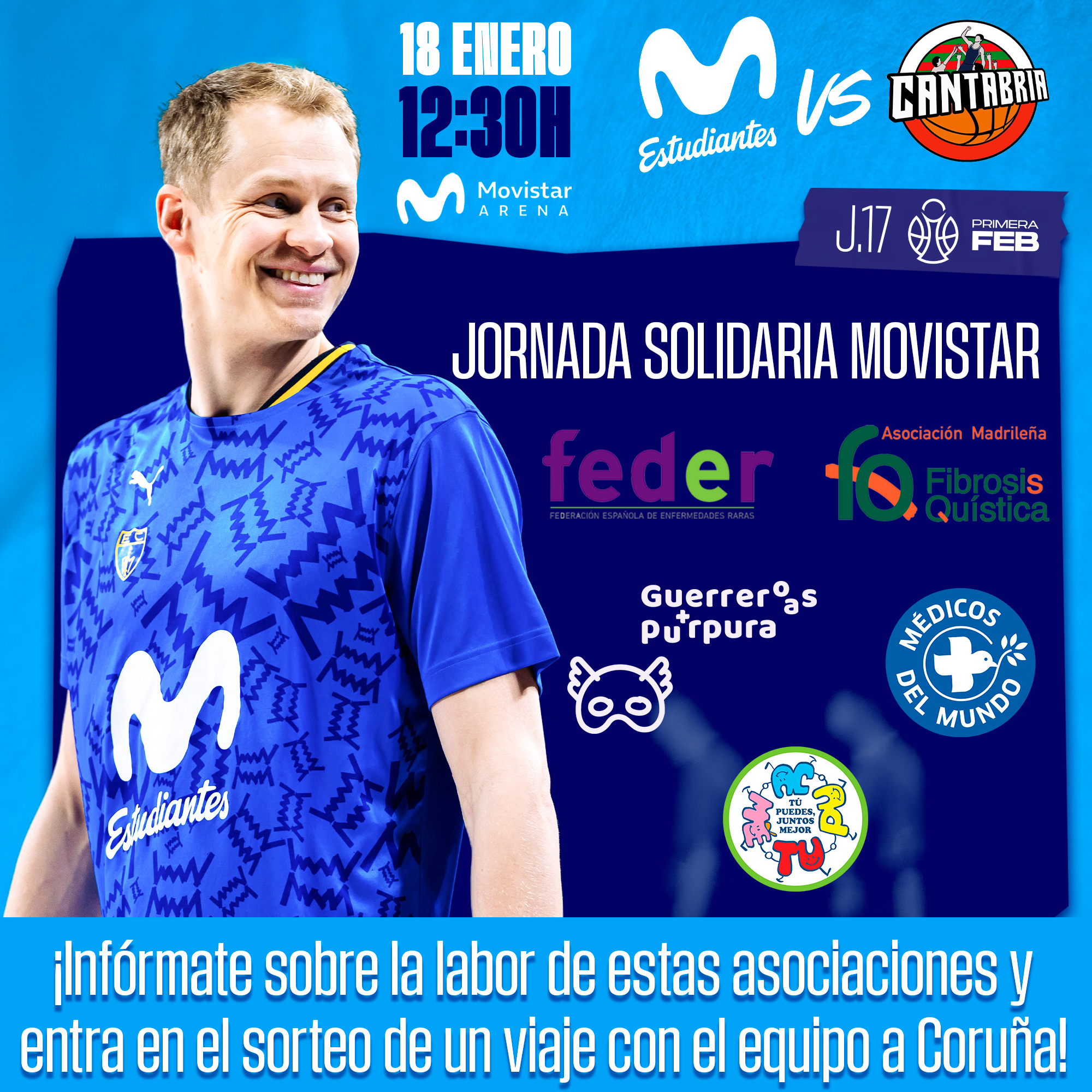 Jornada solidaria Movistar en partido vs. Grupo Alega Cantabria