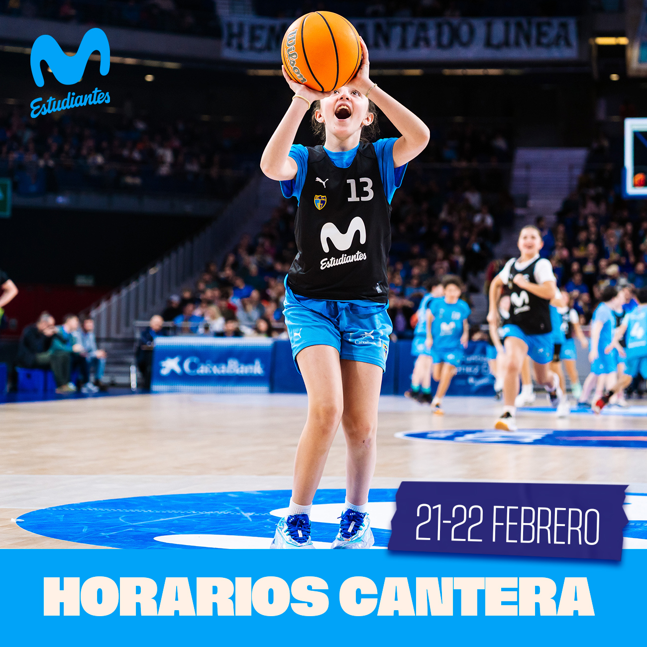 Horarios cantera 21-22 febrero 2026