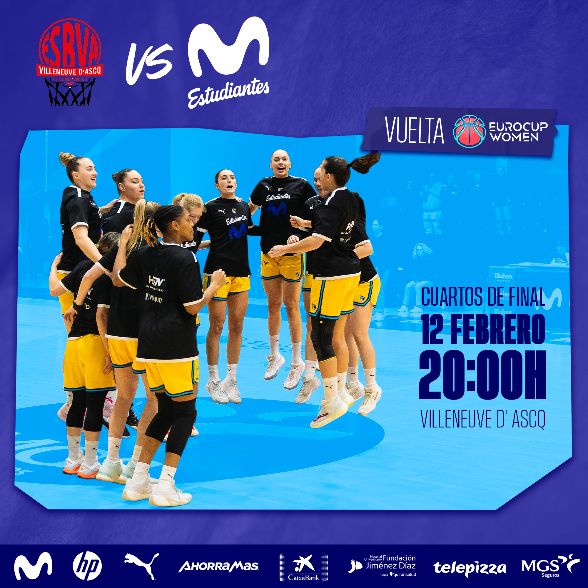EuroCup Women vuelta cuartos final: con ventaja a la vuelta de nuestros primeros cuartos de final (12 febrero, 20:00h)