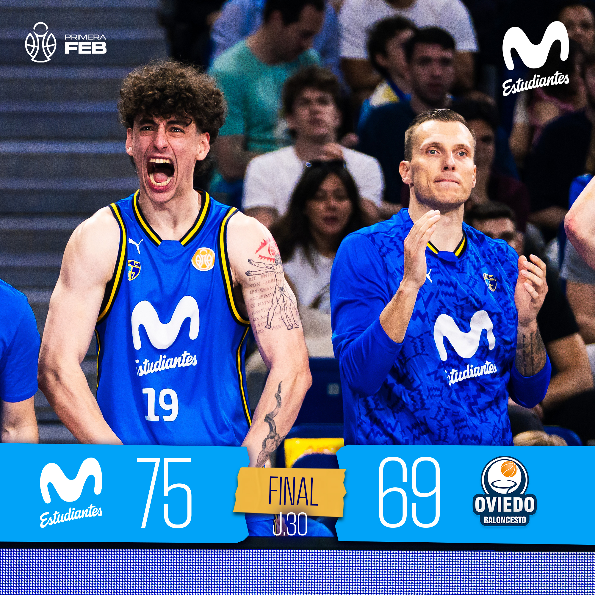 Primera FEB J30: ¡Victoria en un final a cara o cruz! (75-69)