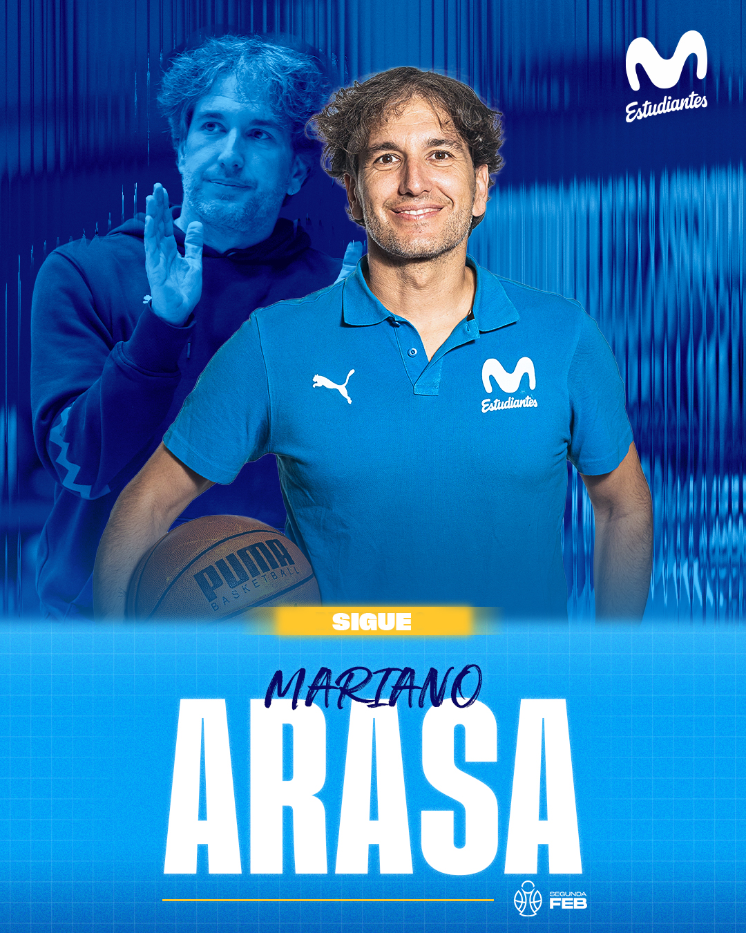 Mariano Arasa seguirá al frente del filial de Movistar Estudiantes en su estreno en Segunda FEB