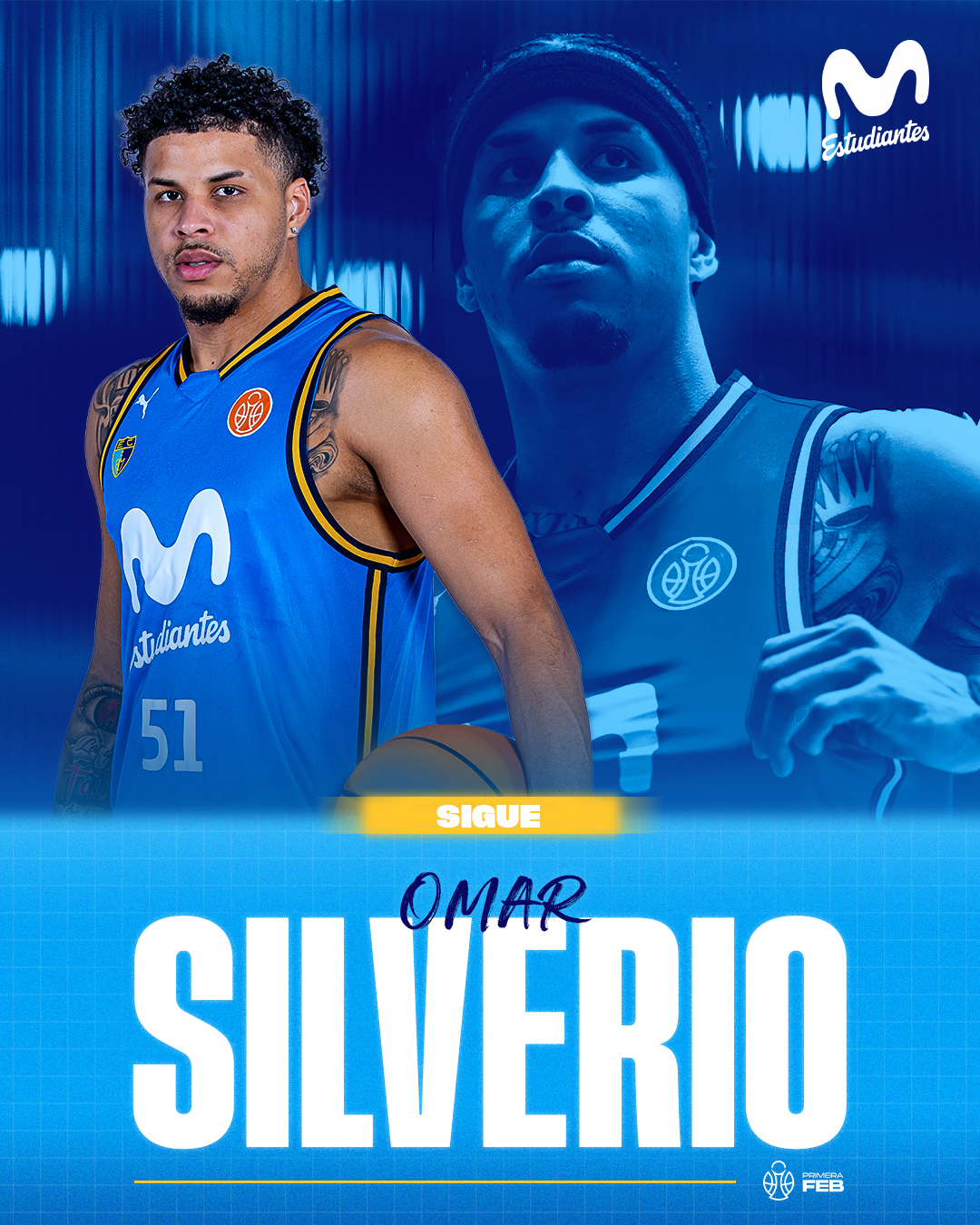 Omar Silverio seguirá en Movistar Estudiantes durante la temporada 2026-27